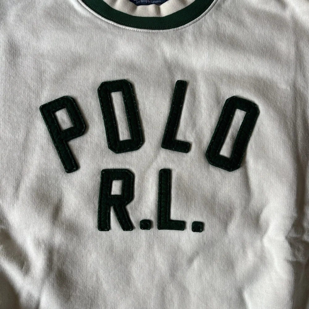 Polo Ralph Lauren Vintage Fleece Polo Sweatshirt in Nevis Large